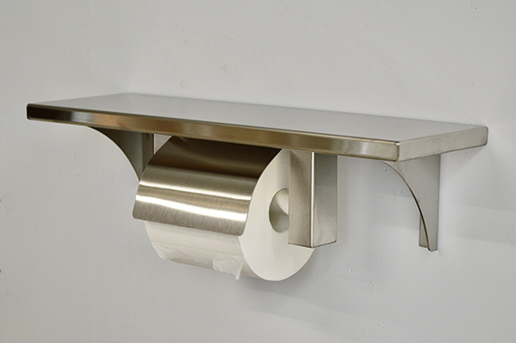 SUS PAPER HOLDER with SHELF